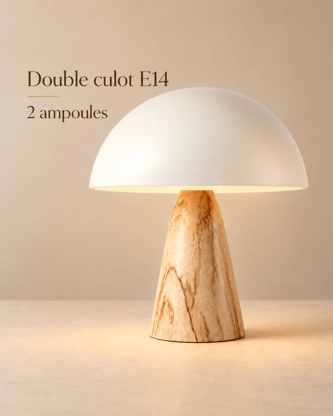 Lampe otranto — Double culot E14 2 ampoules