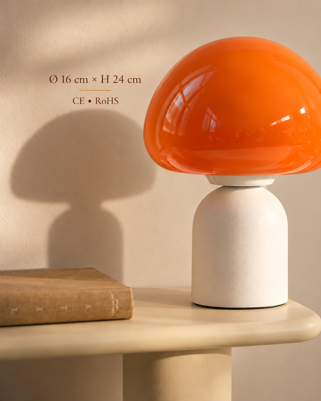Lampe riga — Dimensions Ø 16 cm × H 24 cm, CE RoHS