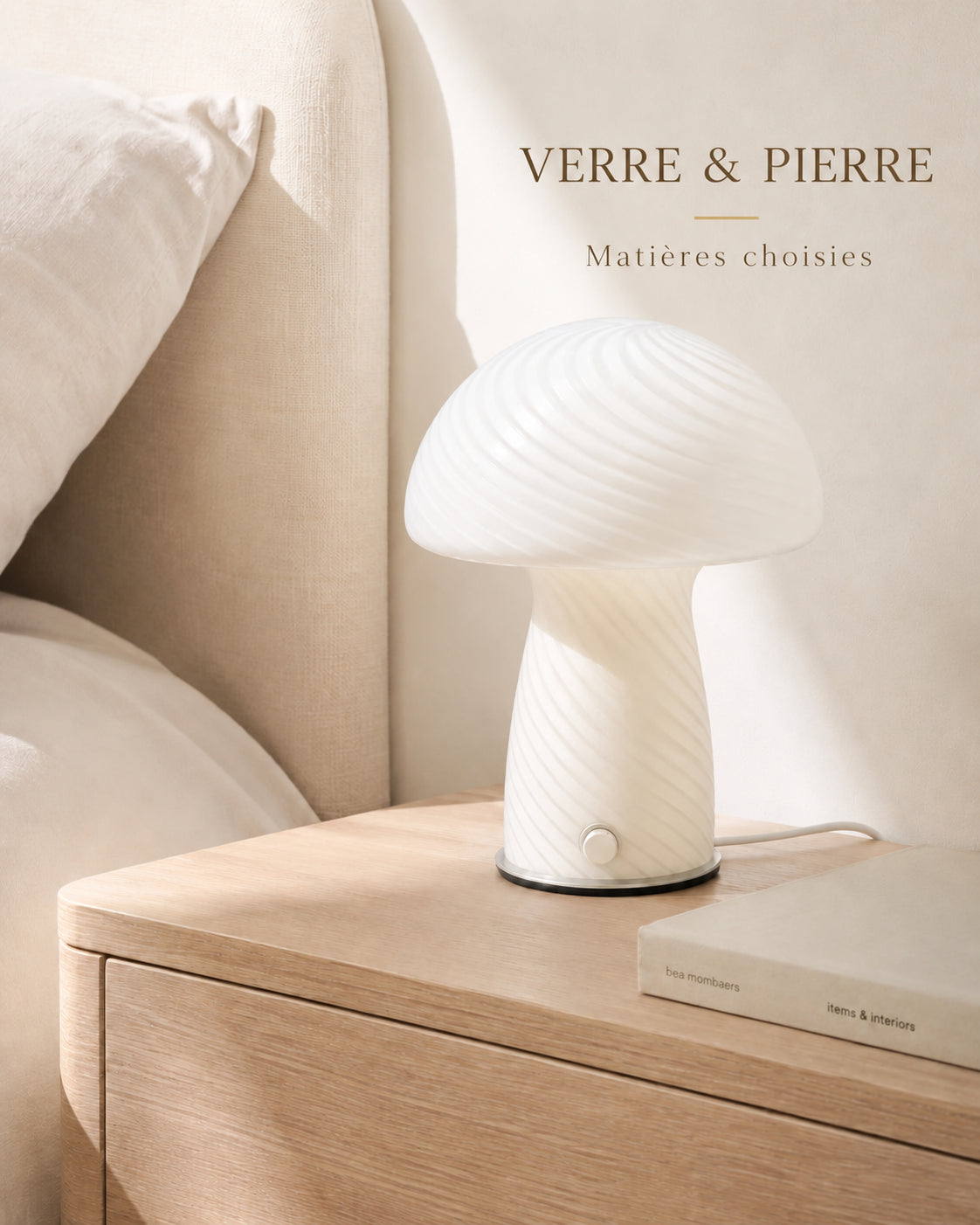 Lampe Rosette blanche — commande ou matières