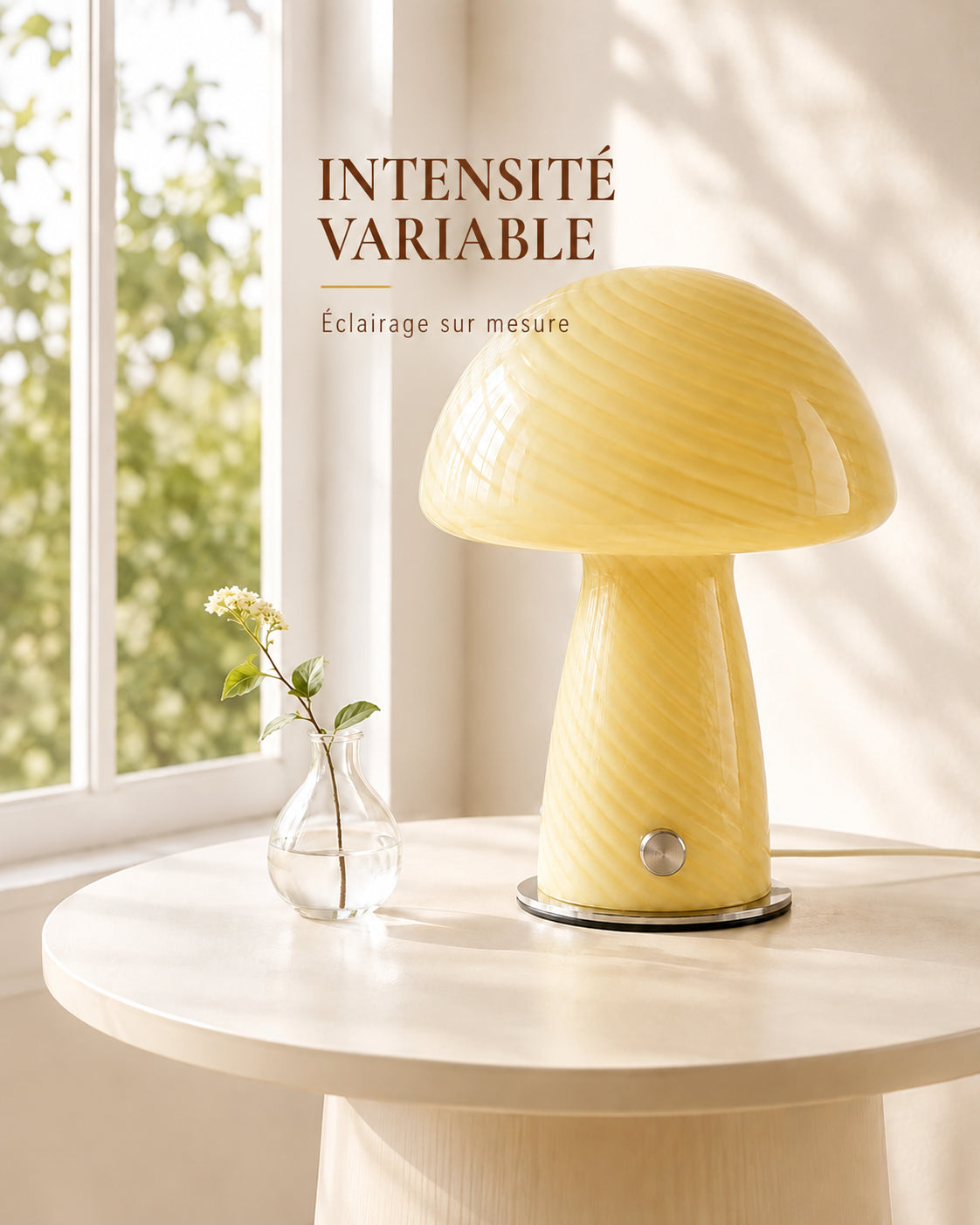 Lampe Rosette jaune — intensité ou batterie