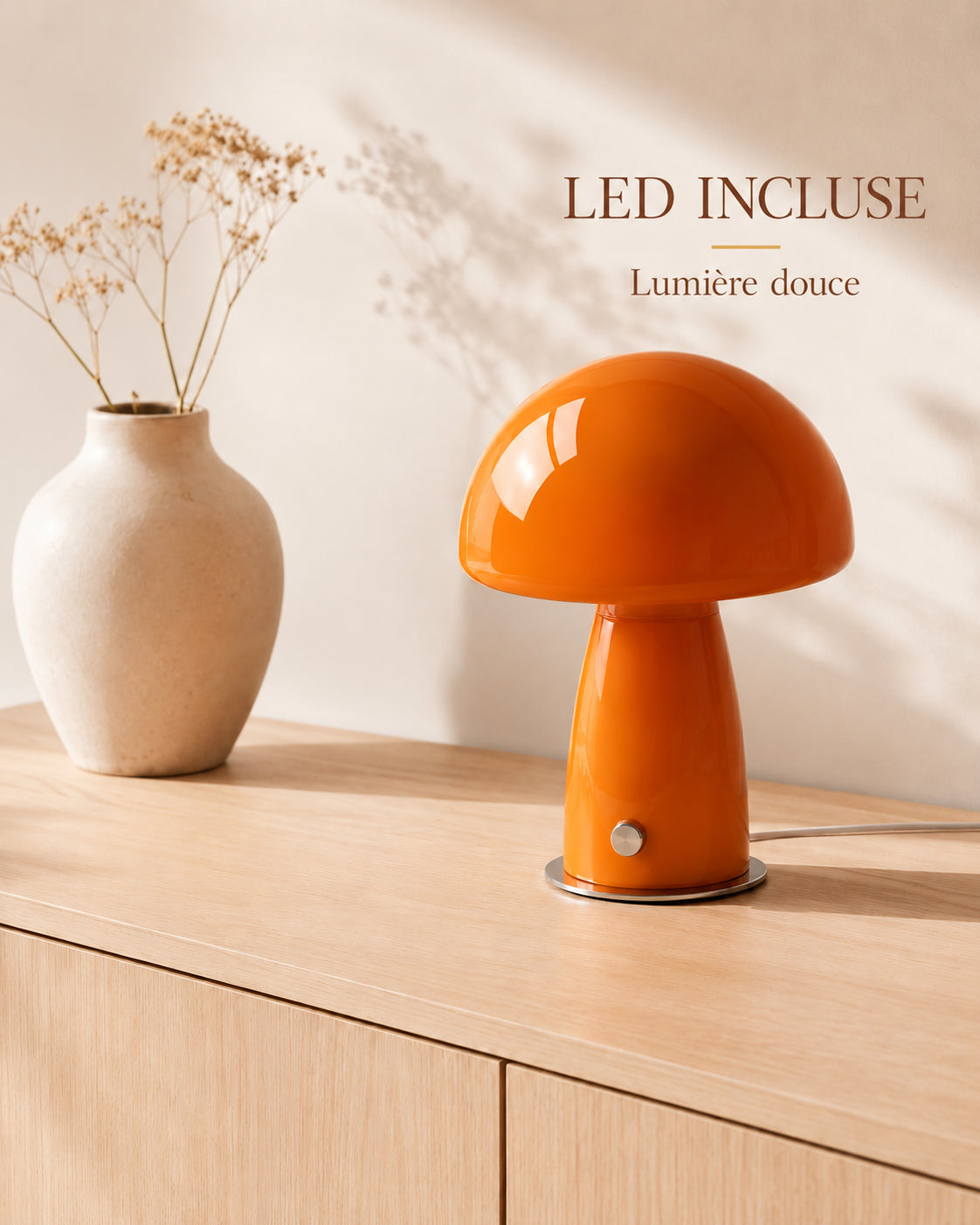 Lampe Rosette orange — LED incluse
