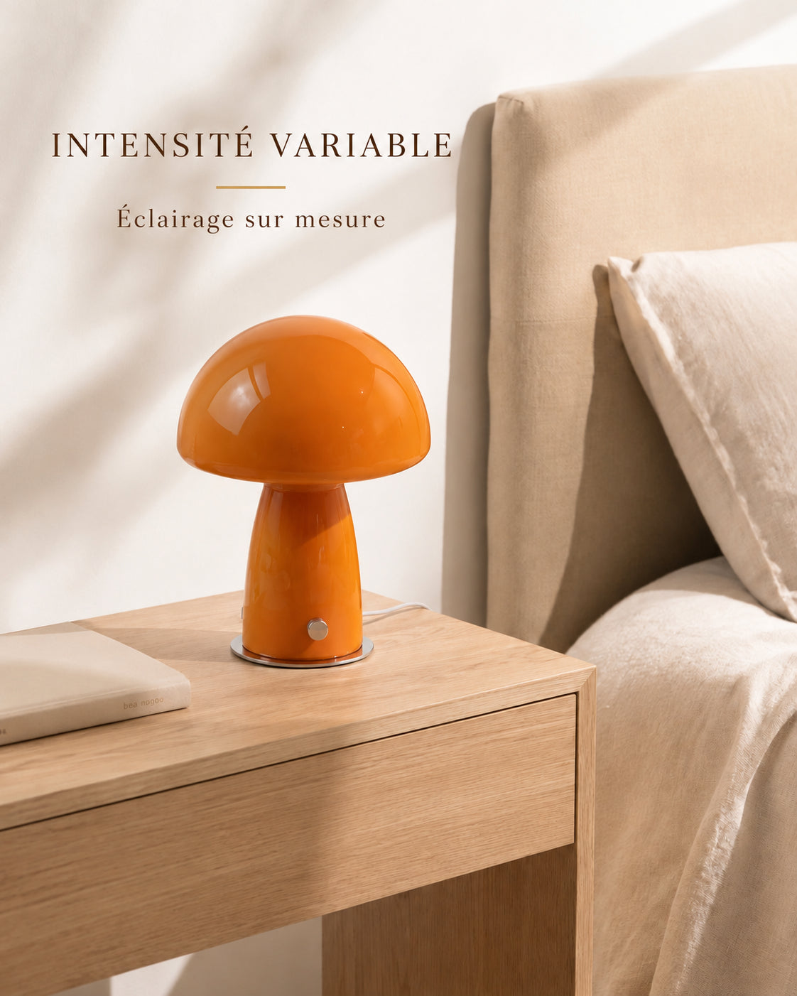 Lampe Rosette orange — intensité ou batterie
