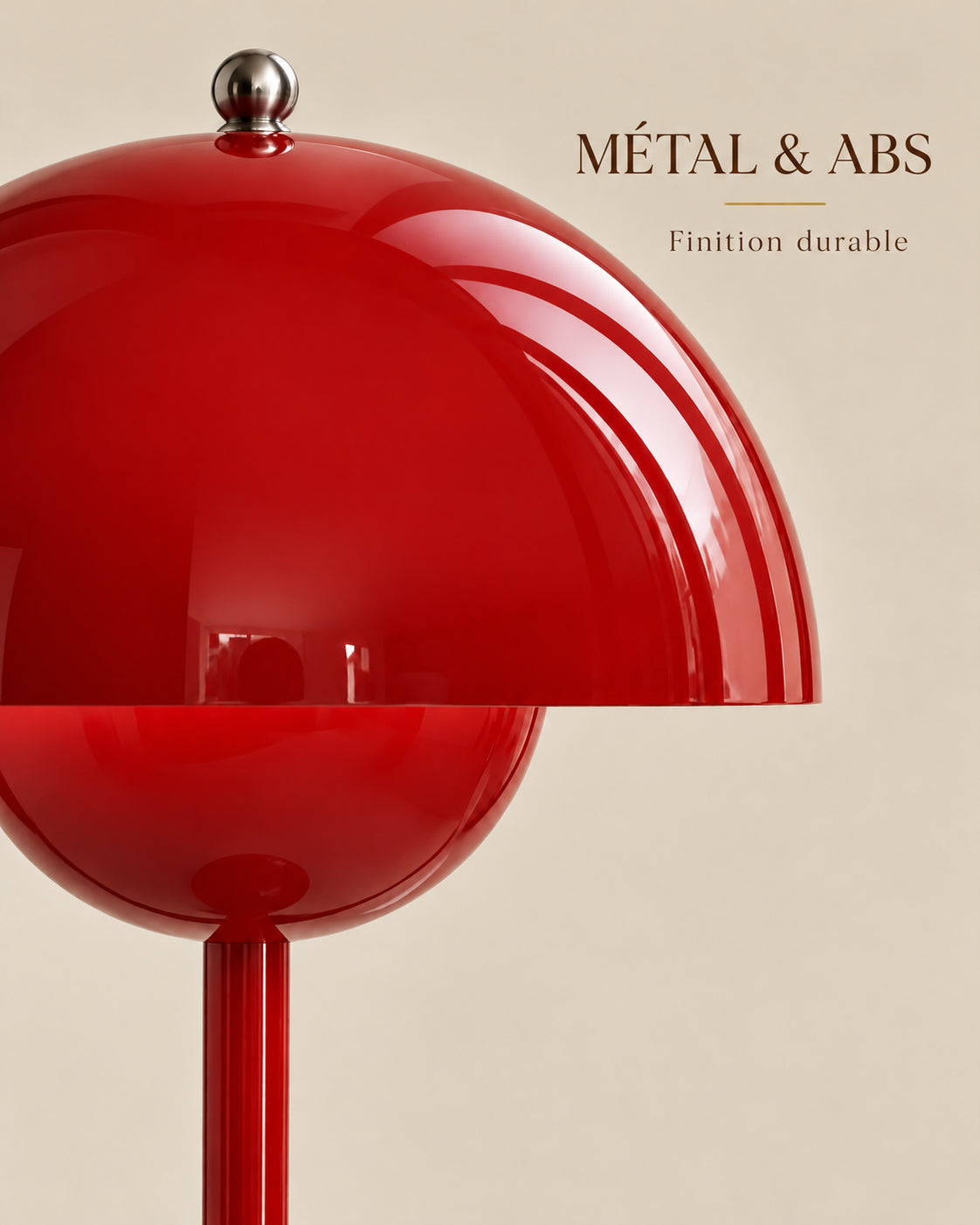 Lampe Spora rouge bordeaux en métal et ABS durable