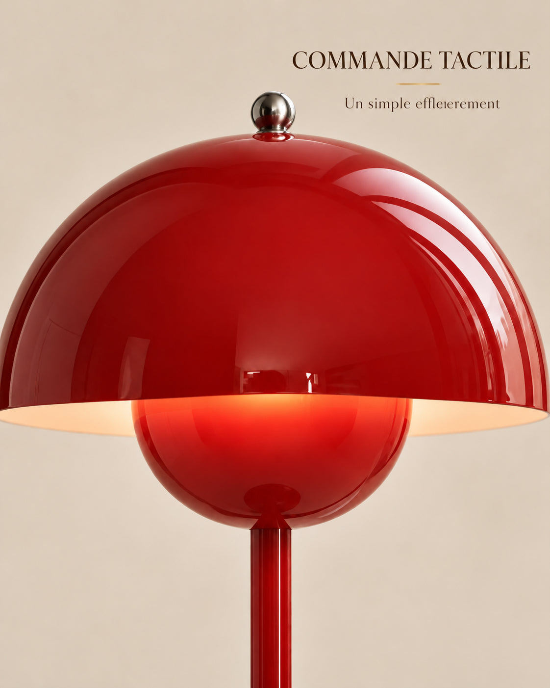 Lampe Spora rouge bordeaux avec commande tactile