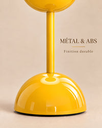 Lampe Spora jaune — matière et finition