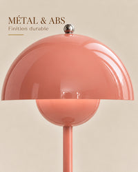Lampe Spora rose — matière et finition